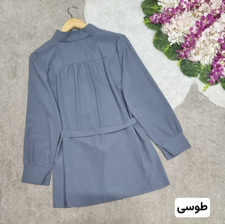 شومیز یقه دلبر جنس: الیزه اجری - سبز - سفید - طوسی - مشکی - نسکافه - کرمی سایز بندی زنانه