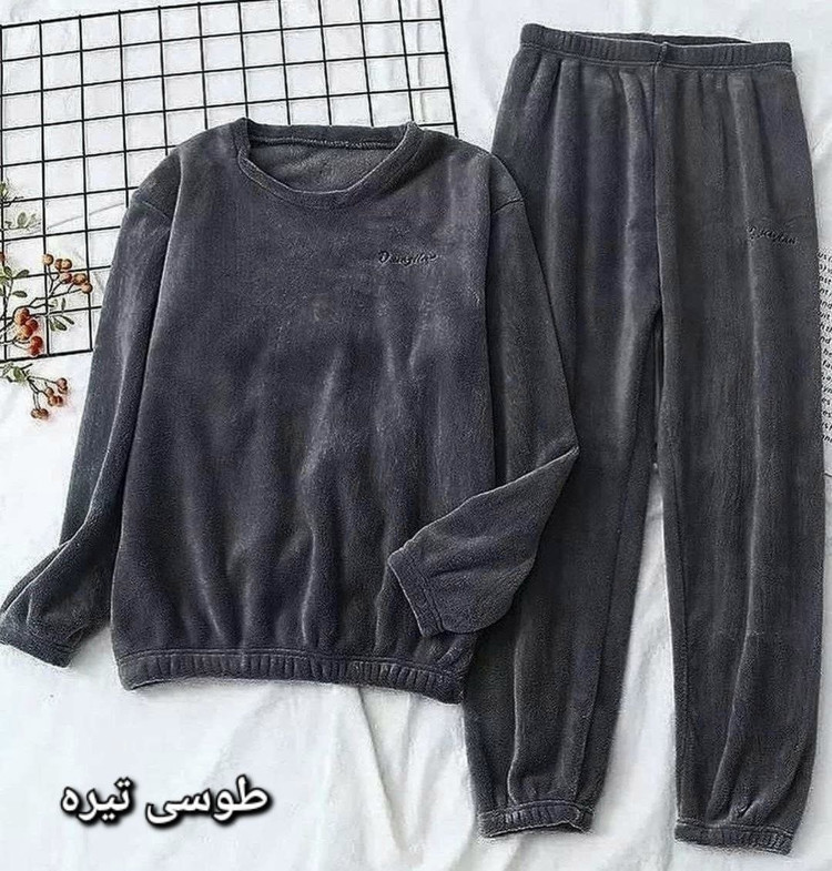 بلوز و شلوار تدی جنس : تدی وارداتی درجه یک آجری, سبز, طوسی, سرمه ای, مشکی, نسکافه ای فری سایز دخترانه پسرانه