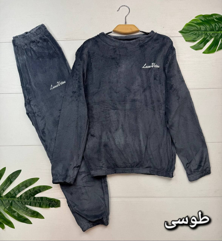 بلوز و شلوار تدی جنس : تدی وارداتی درجه یک آجری, سبز, طوسی, سرمه ای, مشکی, نسکافه ای فری سایز دخترانه پسرانه