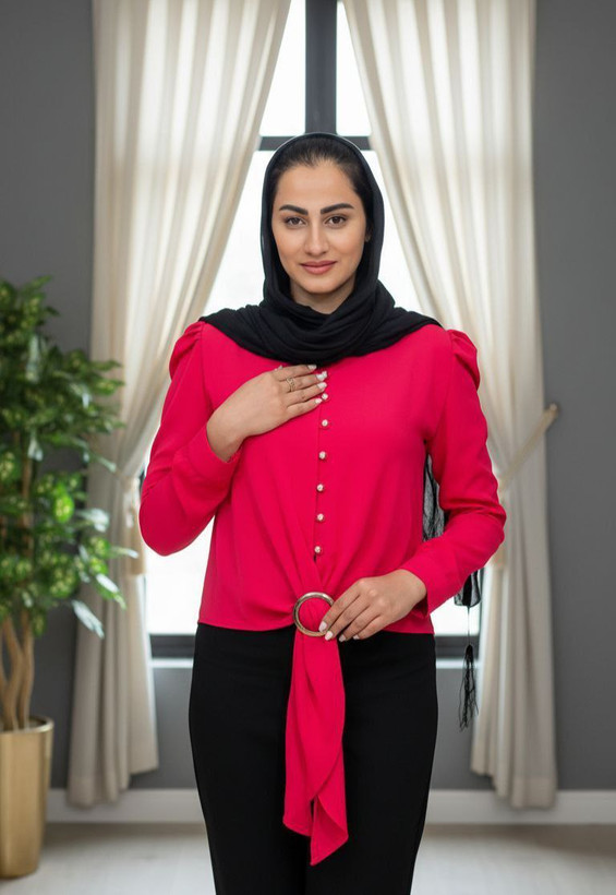 شومیز گره ای جنس: الیزه درجه1 : سرخابی - سفید - مشکی - نسکافه - کاربنی - کرمی سایزبندی زنانه