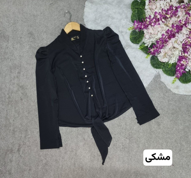 شومیز گره ای جنس: الیزه درجه1 : سرخابی - سفید - مشکی - نسکافه - کاربنی - کرمی سایزبندی زنانه
