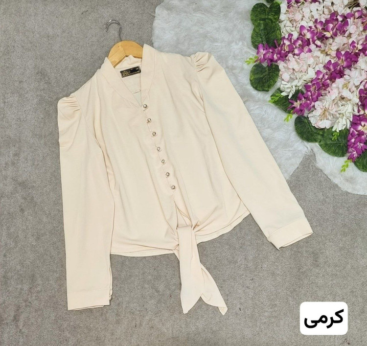 شومیز گره ای جنس: الیزه درجه1 : سرخابی - سفید - مشکی - نسکافه - کاربنی - کرمی سایزبندی زنانه