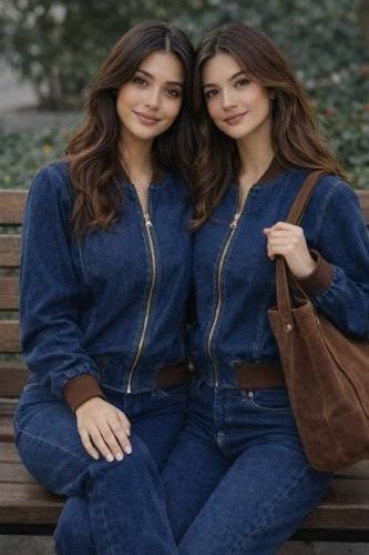 ست سویشرت شلوار مدل لارا جنس : جین باکیفیت تکرنگ فری سایز زنانه