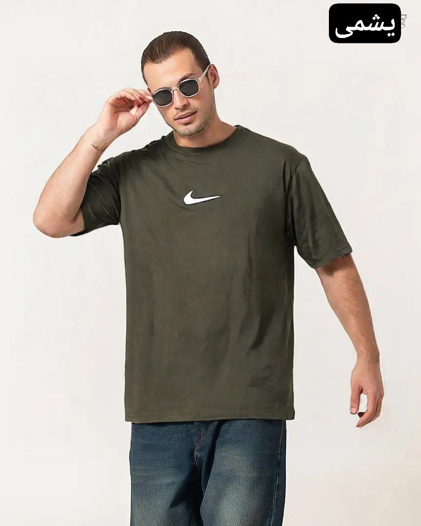 تیشرت قواره دار نایک جنس : پنبه دورس اعلا مشکی , یشمی , طوسی , نسکافهای , L , Xl , مردانه
