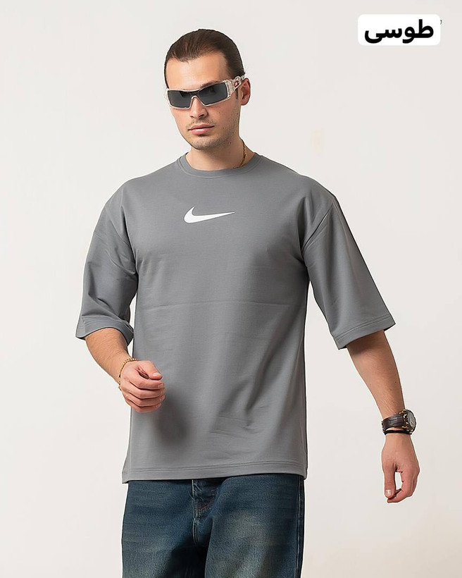 تیشرت قواره دار نایک جنس : پنبه دورس اعلا مشکی , یشمی , طوسی , نسکافهای , L , Xl , مردانه