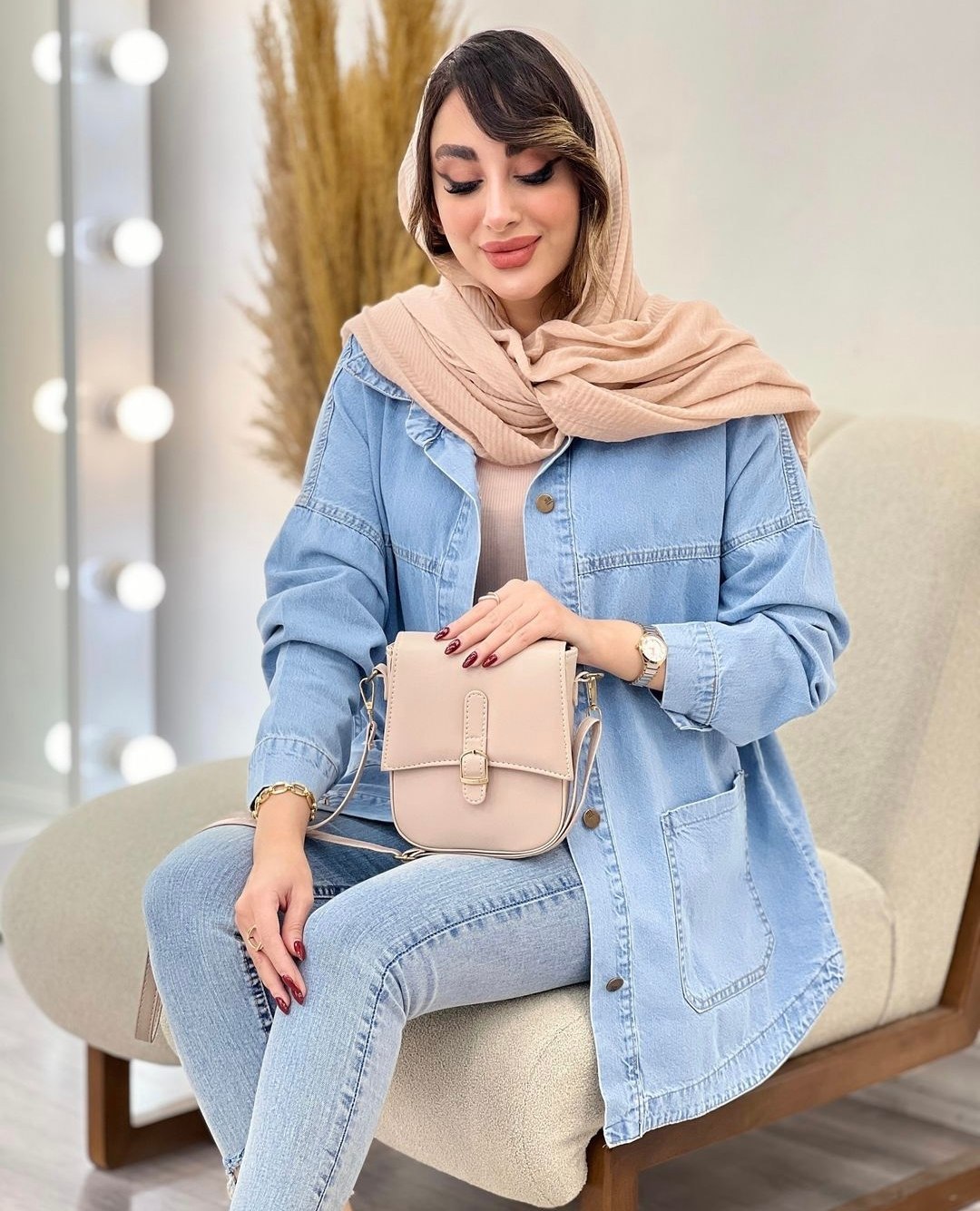 شومیز مانتویی نیل طرح جین نخ ۱۰ درجه یک  آبی, آبی 2, ذغالی, سورمه ای سایز بندی زنانه