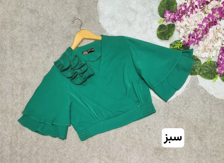 شومیز حلزونی جنس: الیزه سبز - نسکافه - کاربنی - یاسی - یشمی سایز بندی زنانه