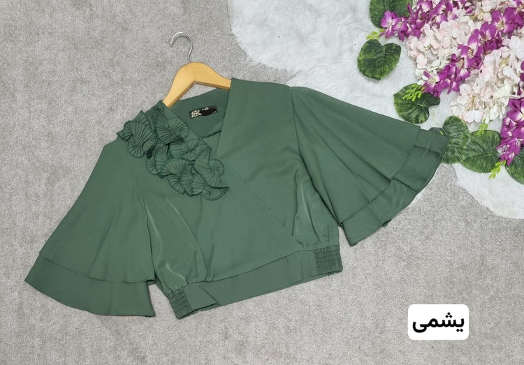 شومیز حلزونی جنس: الیزه سبز - نسکافه - کاربنی - یاسی - یشمی سایز بندی زنانه
