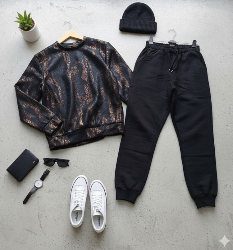 ست پوست ماری devil جنس : بلیز پوست ماری پاییزه ضخیم شلوار سوییت اعلا نسکافه , مشکی , l , xl , xxl ,