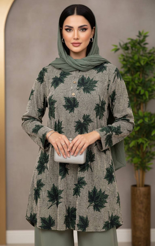 مدل یقه گرد جنس : زیکو مانتو جلو بسته رنگبندی فری سایز
