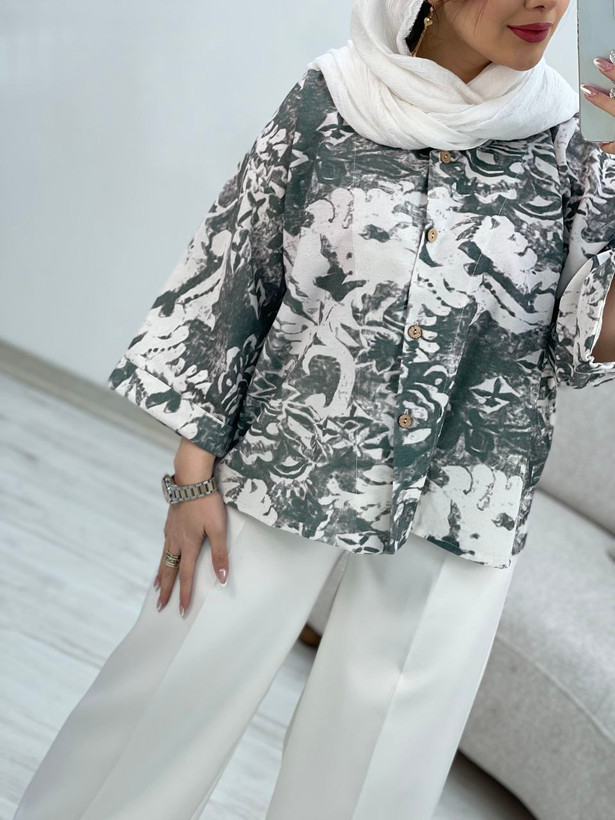 تونیک چاپی باکسی جنس : لنین پستهای, سورمهای, کلهغازی, نسکافهای, یشمی فری سایز زنانه