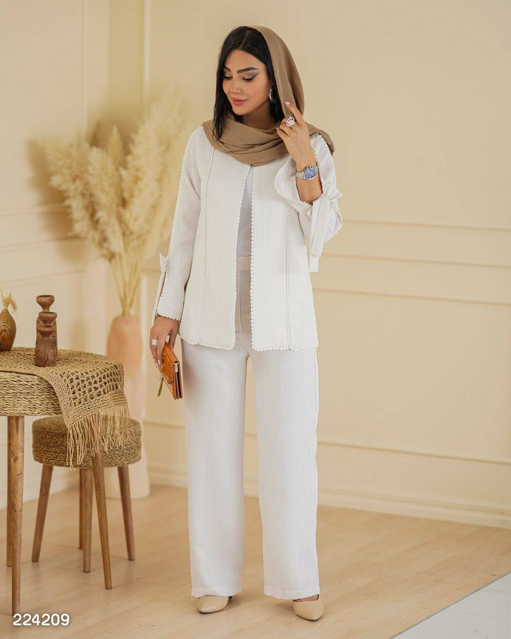 کت شلوار تابش💎 جنس: شانتون درجه1💎 رنگ بندی - فری سایز