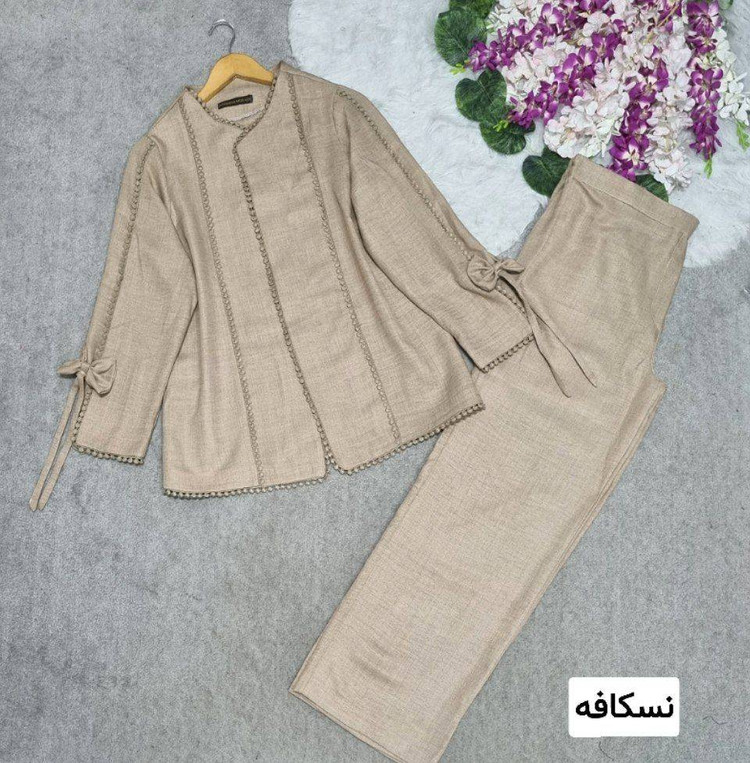 کت شلوار تابش💎 جنس: شانتون درجه1💎 رنگ بندی - فری سایز