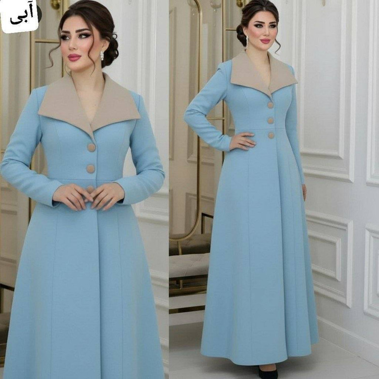 پیراهن بلند زهره زنانه - جنس: مازراتی - رنگ بندی - فری سایز ارسال ۱۰ روز