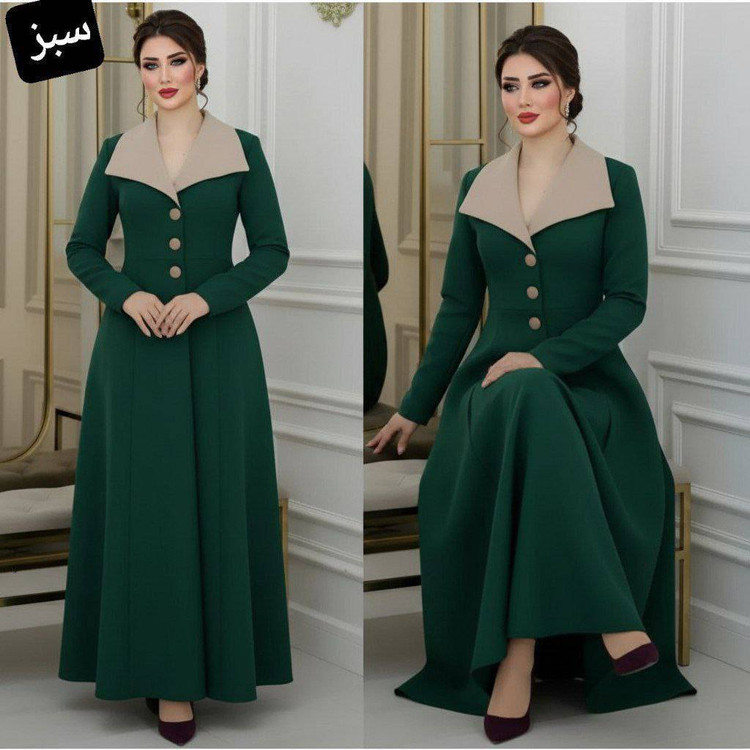 پیراهن بلند زهره زنانه - جنس: مازراتی - رنگ بندی - فری سایز ارسال ۱۰ روز