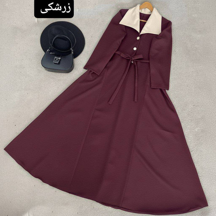 پیراهن بلند زهره زنانه - جنس: مازراتی - رنگ بندی - فری سایز ارسال ۱۰ روز