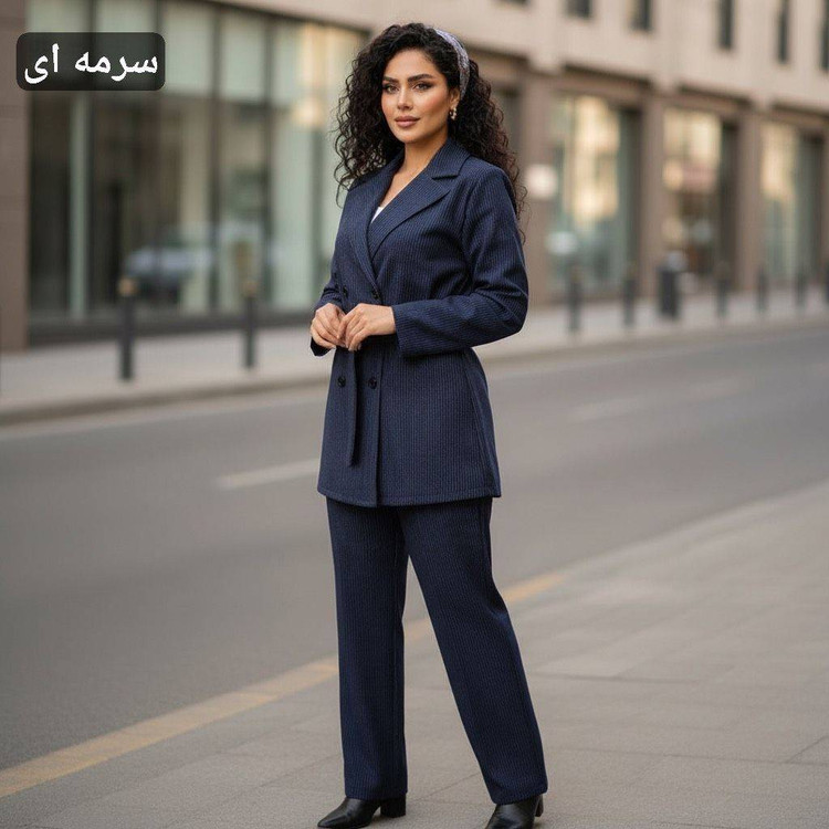 ست مانتو زنانه کتی و شلوار دلتا - جنس : پرشین مکانیک دیپلمات - رنگ بندی - فری سایز