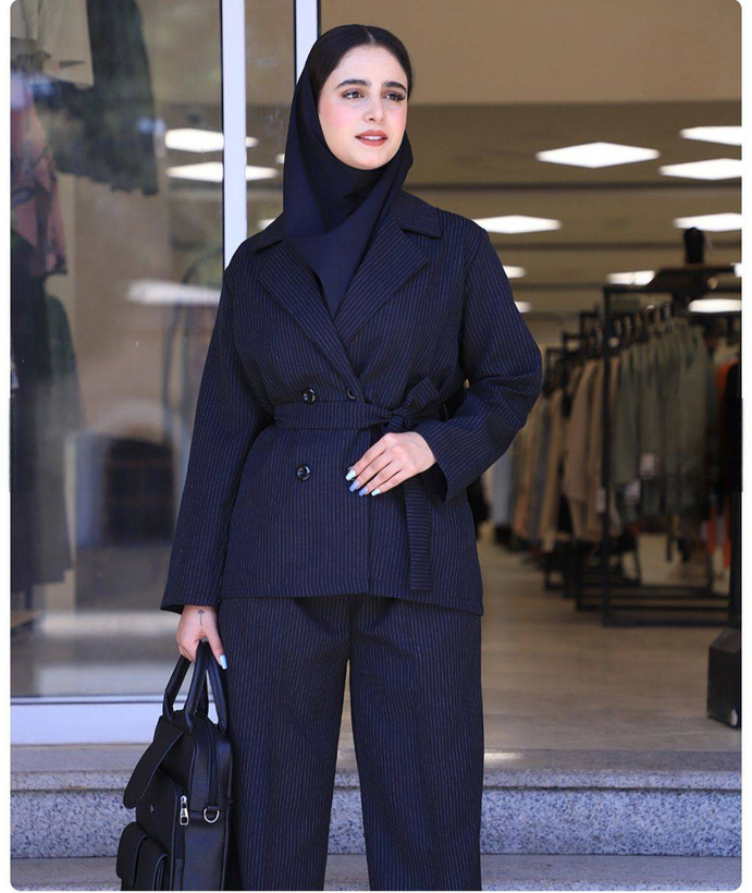 ست مانتو زنانه کتی و شلوار دلتا - جنس : پرشین مکانیک دیپلمات - رنگ بندی - فری سایز
