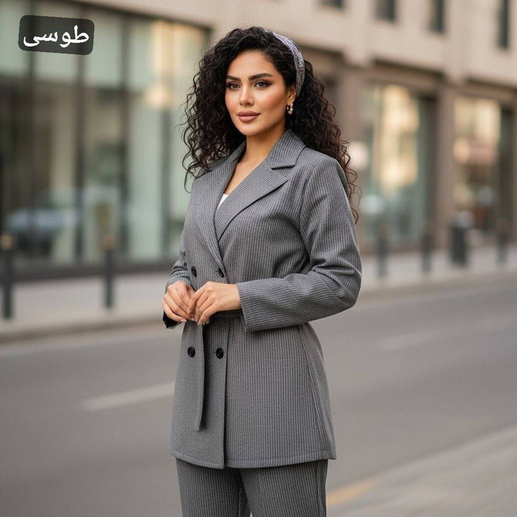 ست مانتو زنانه کتی و شلوار دلتا - جنس : پرشین مکانیک دیپلمات - رنگ بندی - فری سایز