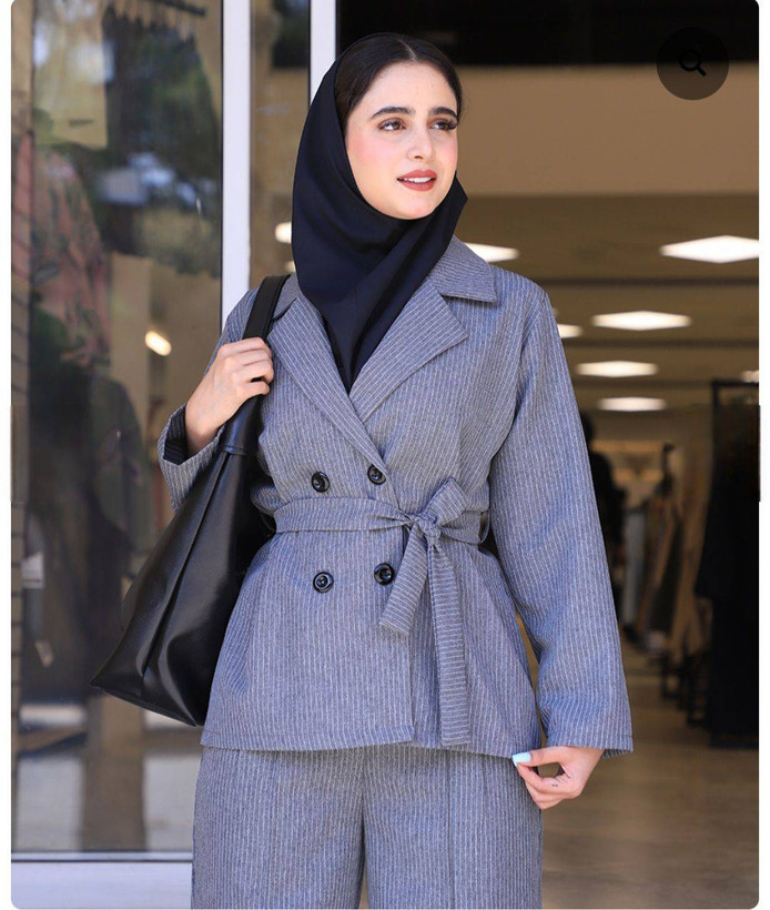ست مانتو زنانه کتی و شلوار دلتا - جنس : پرشین مکانیک دیپلمات - رنگ بندی - فری سایز