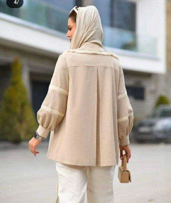 مانتو ویان جنس : لنین نچرال نسکافه ای, کرم نسکافه ای, سدری, کرم استخوانی فری سایز زنانه