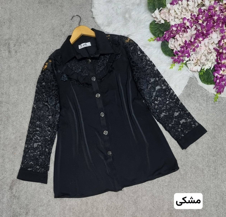 شومیز ملوسک جنس: الیزه درجه 1 و گیپور خارجی درجه1 سبز - سورمه - مشکی سایزبندی زنانه