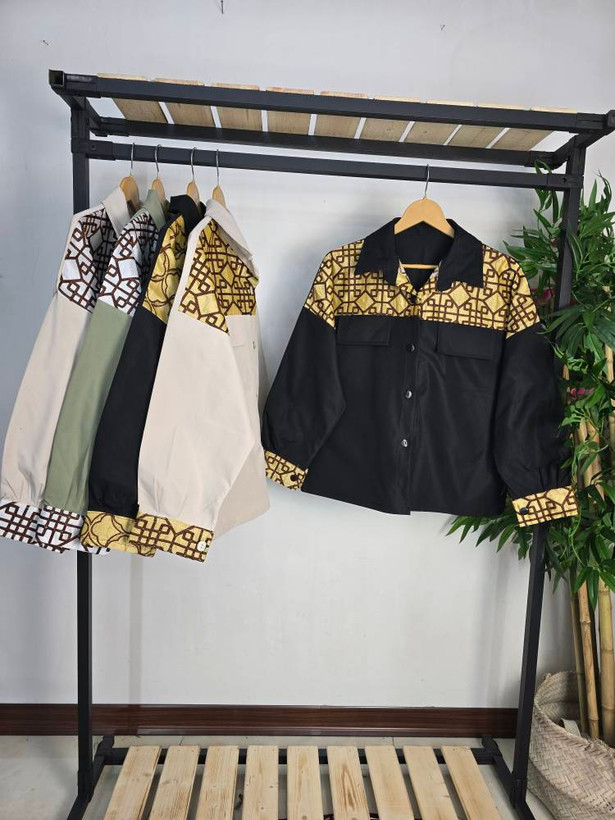 کت بهار جنس : کتان و خرجکار ژاکارد رنگ بندی زنانه
