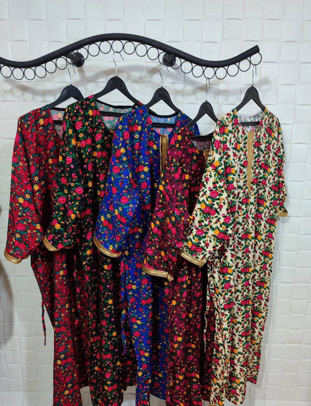 پیراهن ساحلی زنانه سوگل - 🧵جنس : نخی درجه یک - فری سایز - رنگبندی