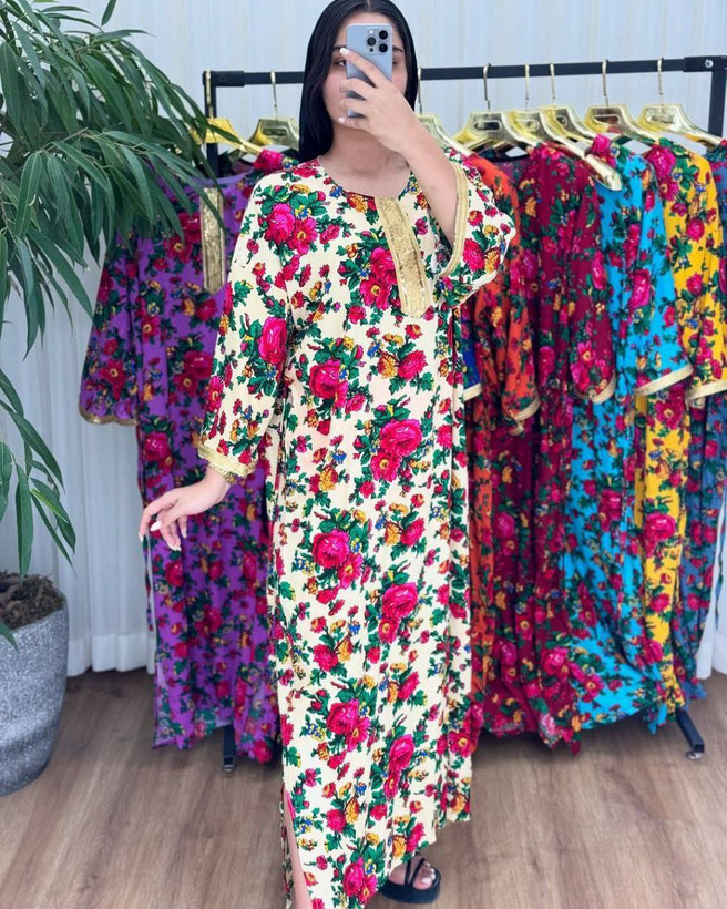 پیراهن ساحلی زنانه سوگل - 🧵جنس : نخی درجه یک - فری سایز - رنگبندی