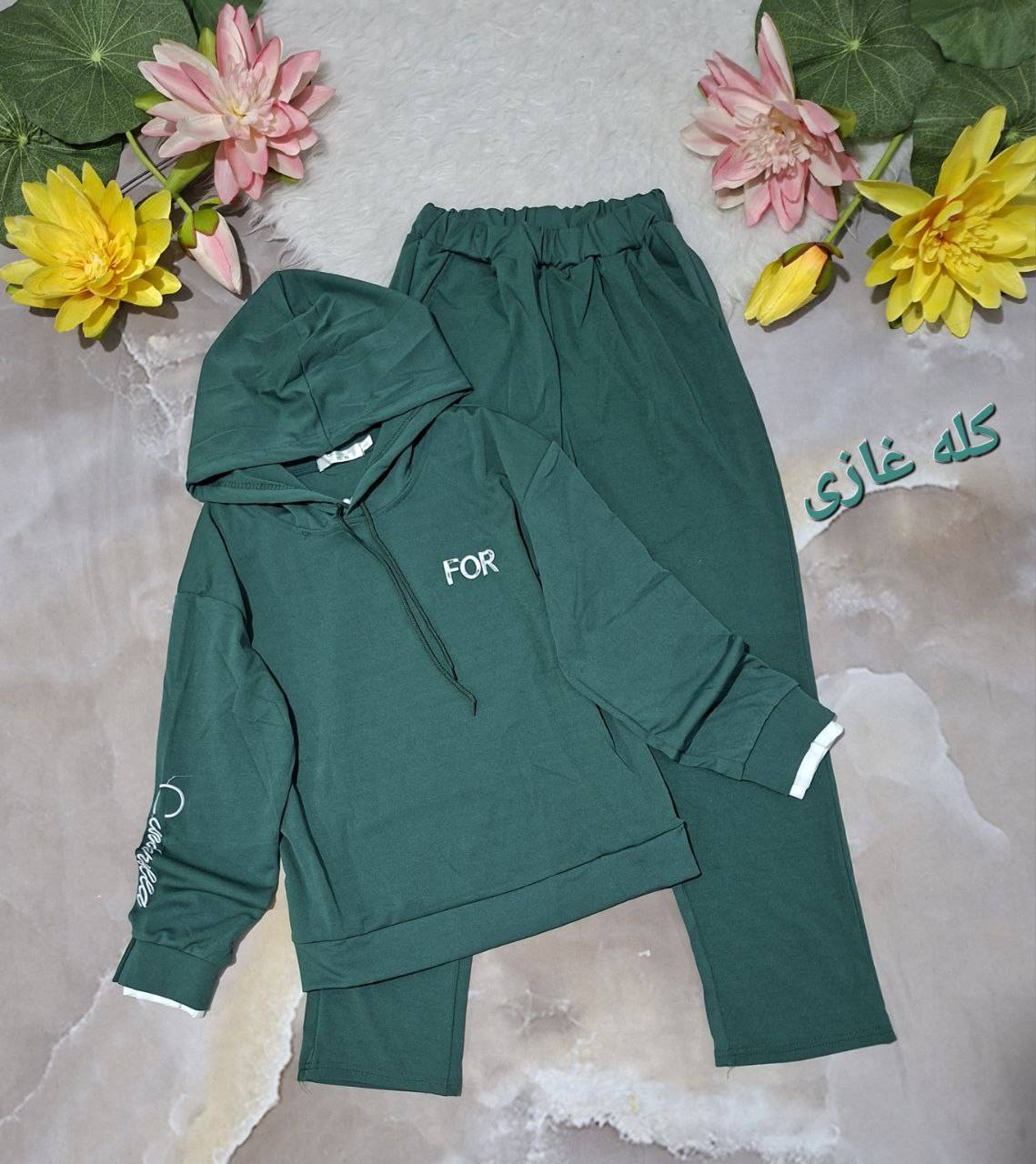 ست ورزشی زنانه کد : 389 - 🧵جنس : فلامنت کج را - رنگبندی - سایزبندی