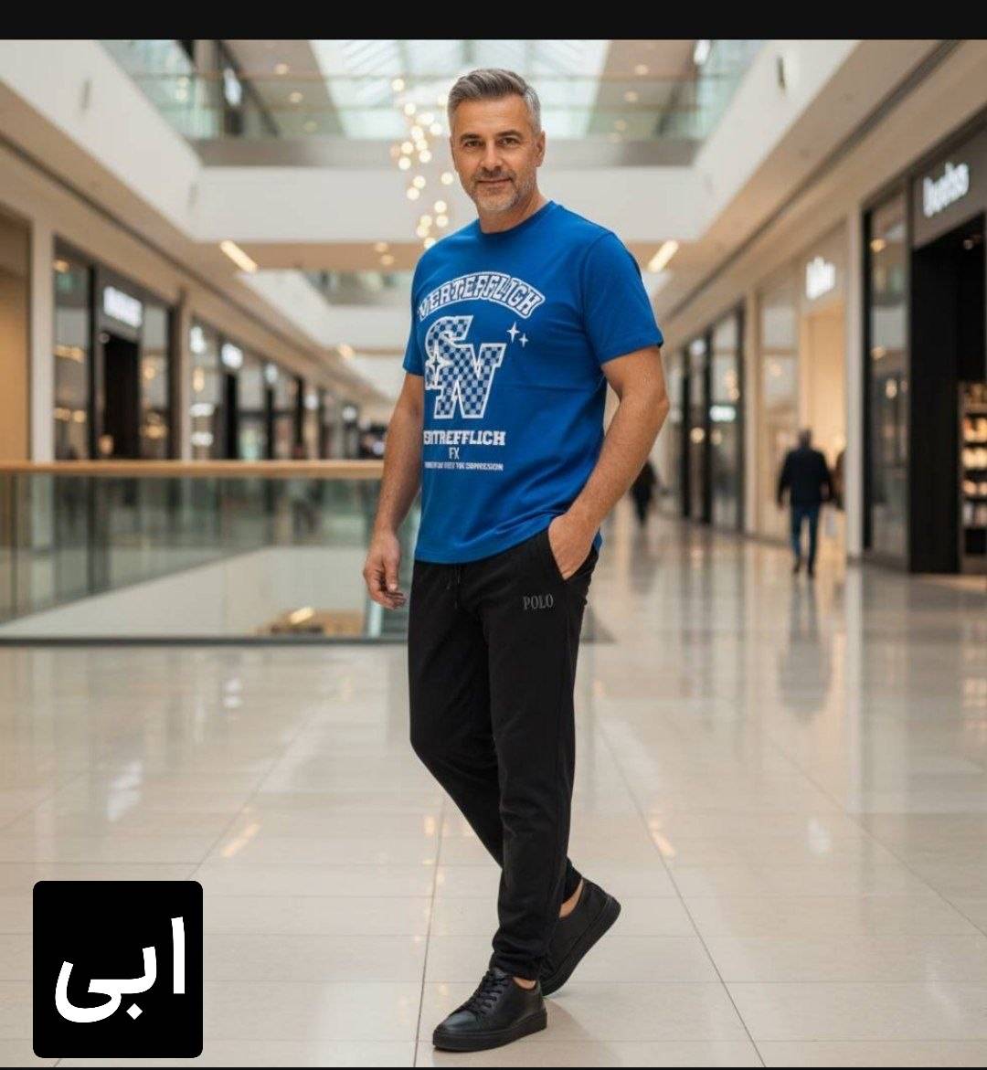 ست مردانه Sn جنس : تیشرت پنبه سوپر شلوار اسپان اعلا مشکی, طوسی, سفید, یشمی, ایس, ابی سایز بندی
