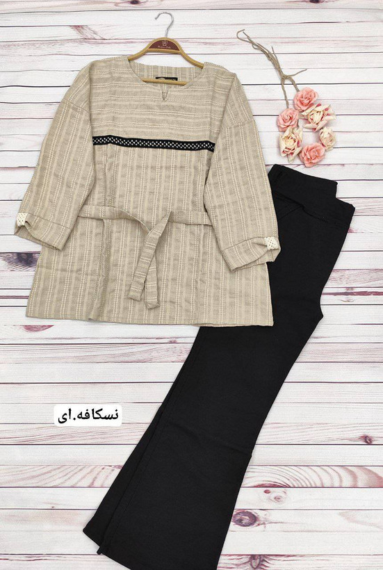 شومیز مانتویی کوک دوزی وارداتی نسکافه ای, مشکی, کرم, سورمه ای, سبز فری سایز زنانه
