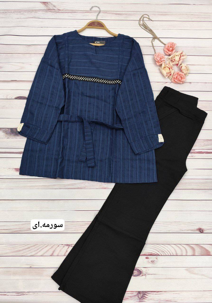 شومیز مانتویی کوک دوزی وارداتی نسکافه ای, مشکی, کرم, سورمه ای, سبز فری سایز زنانه