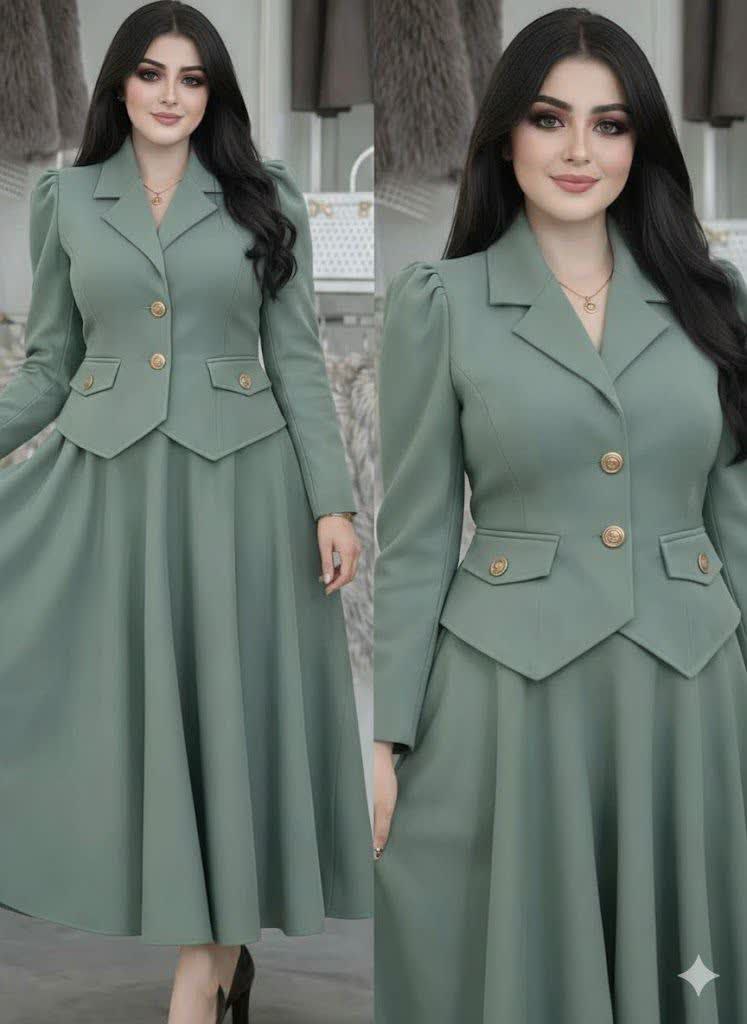 کت دامن زنانه جیهان - 👚جنس : مازراتی - رنگبندی - سایزبندی ۱۵ روز