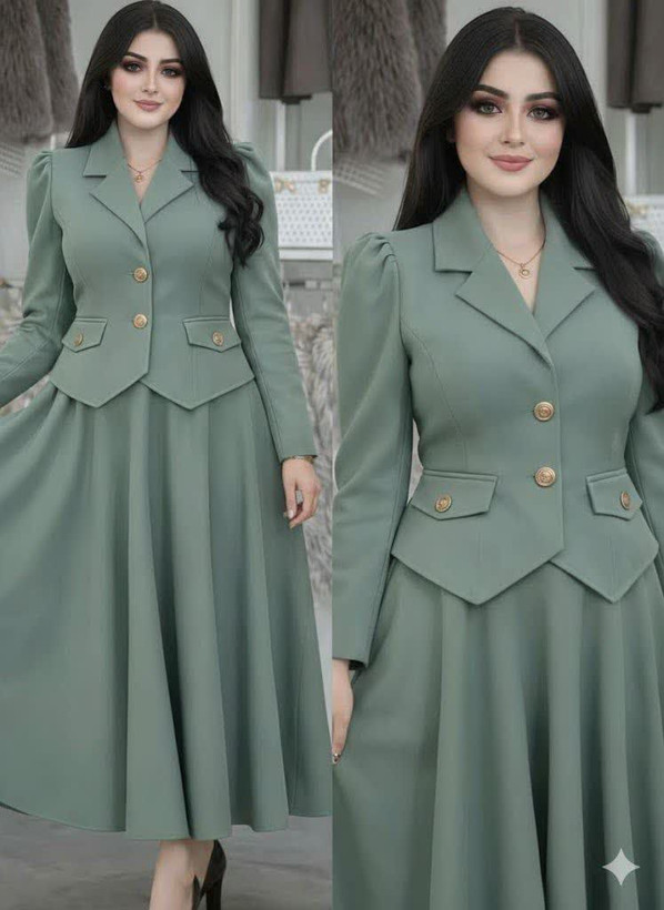 کت دامن زنانه جیهان - 👚جنس : مازراتی - رنگبندی - سایزبندی ۱۵ روز