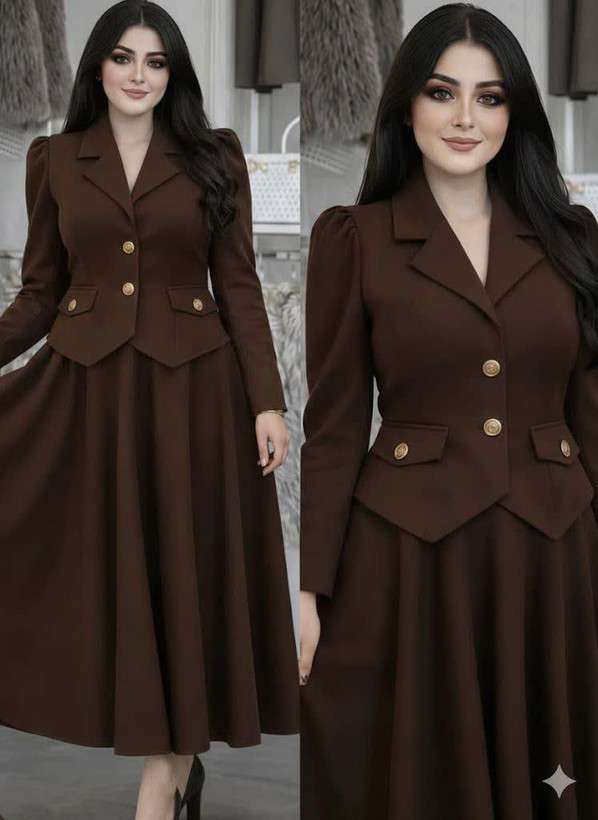 کت دامن زنانه جیهان - 👚جنس : مازراتی - رنگبندی - سایزبندی ۱۵ روز