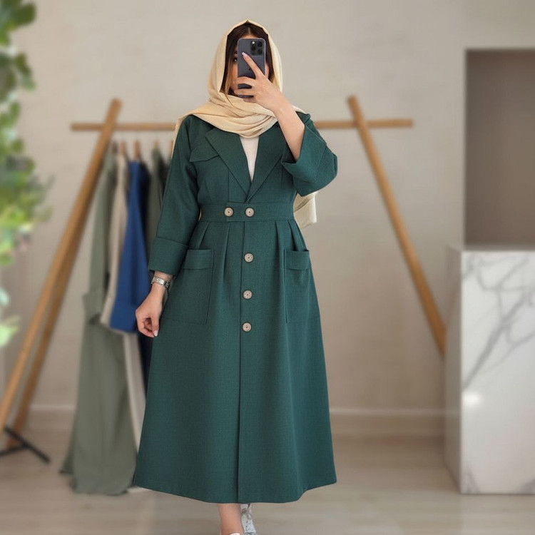 مانتو زنانه ترند شانا - 🧵جنس : صوفیا گِرم بالا بهترین کیفیت🤌🤌رنگبندی - فری سایز