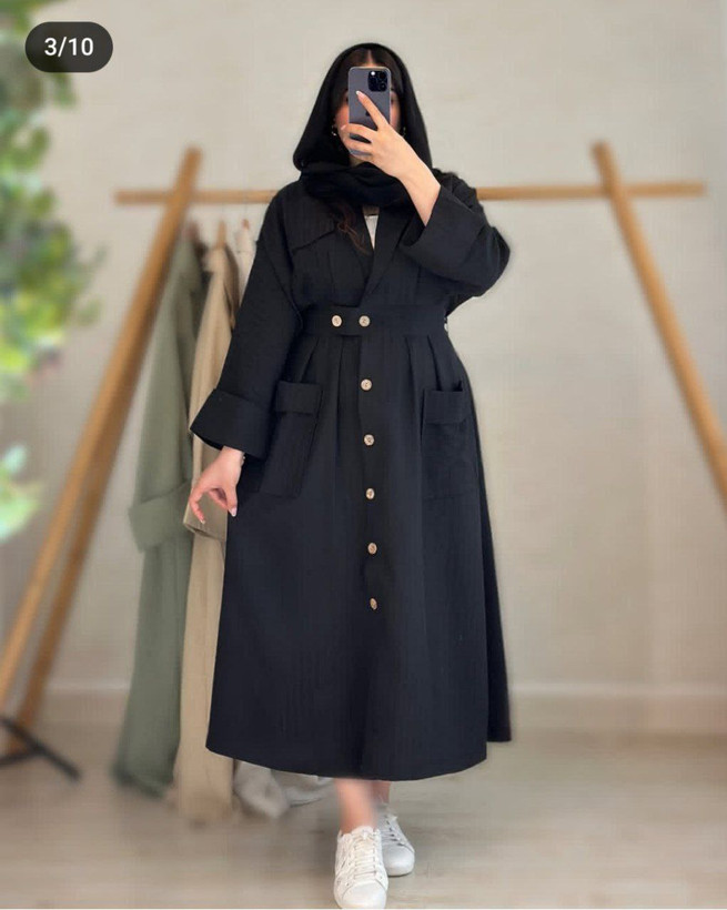 مانتو زنانه ترند شانا - 🧵جنس : صوفیا گِرم بالا بهترین کیفیت🤌🤌رنگبندی - فری سایز