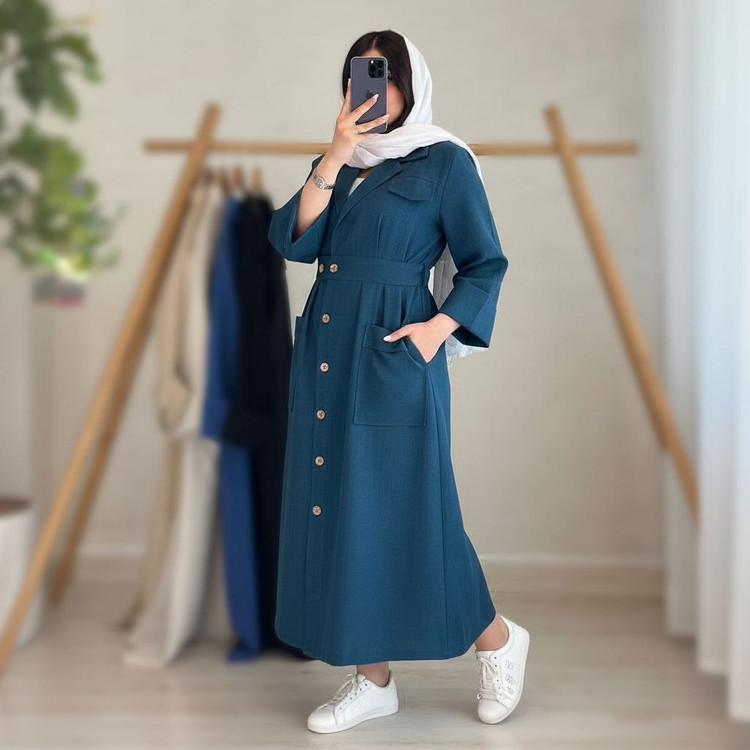 مانتو زنانه ترند شانا - 🧵جنس : صوفیا گِرم بالا بهترین کیفیت🤌🤌رنگبندی - فری سایز