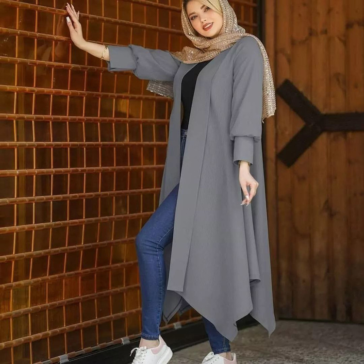 مانتو زنانه پرفروش ساحل - 🧵جنس : کرپ حریر میله ای اعلا - رنگبندی - فری سایز