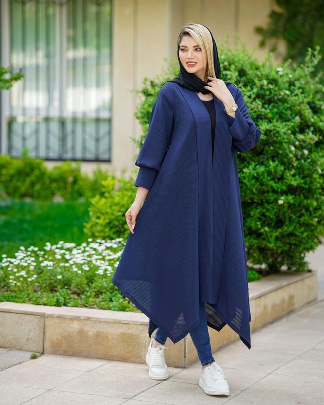 مانتو زنانه پرفروش ساحل - 🧵جنس : کرپ حریر میله ای اعلا - رنگبندی - فری سایز