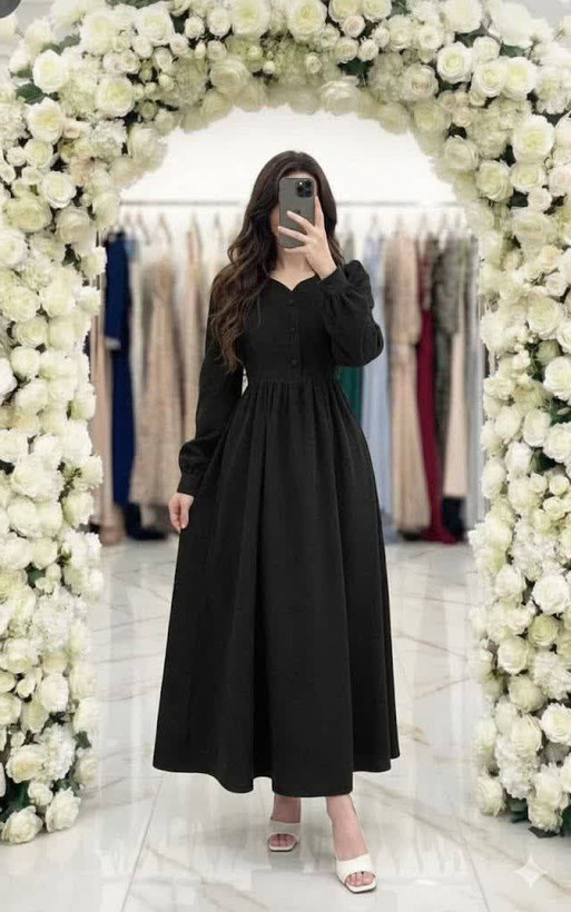 پیراهن پریسا جنس : مخمل کبریتی مشکی , توسی , کرم , سایز بندی زنانه