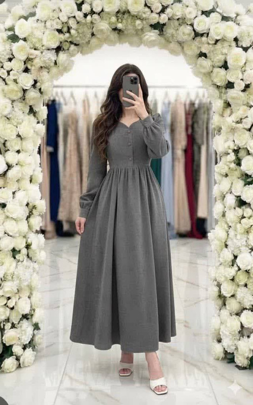 پیراهن پریسا جنس : مخمل کبریتی مشکی , توسی , کرم , سایز بندی زنانه