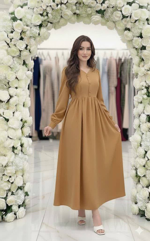 پیراهن پریسا جنس : مخمل کبریتی مشکی , توسی , کرم , سایز بندی زنانه