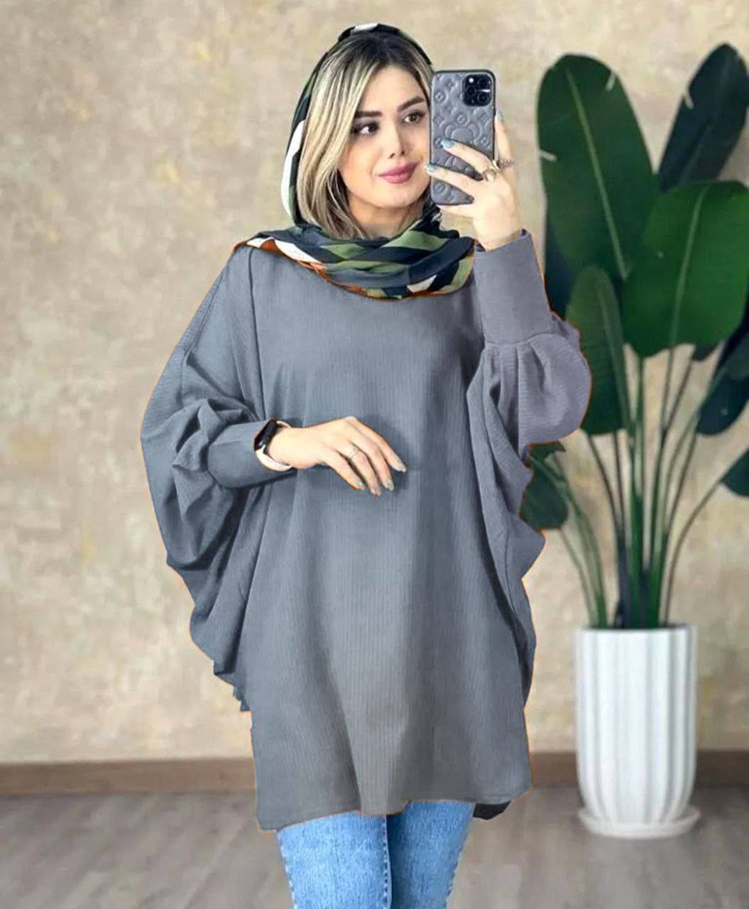 پانچ پرفروش گیسو جنس : کرپ حریر میله ای اعلا مشکی - سرمه ای - نسکافهای - کالباسی - طوسی - فری سایز زنانه