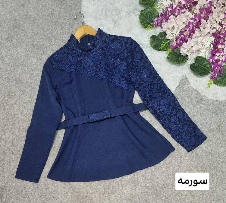 شومیز رونیکا جنس: مازراتی درجه1 سبز - سدری - سفید - سورمه - مشکی - نسکافه سایز بندی زنانه