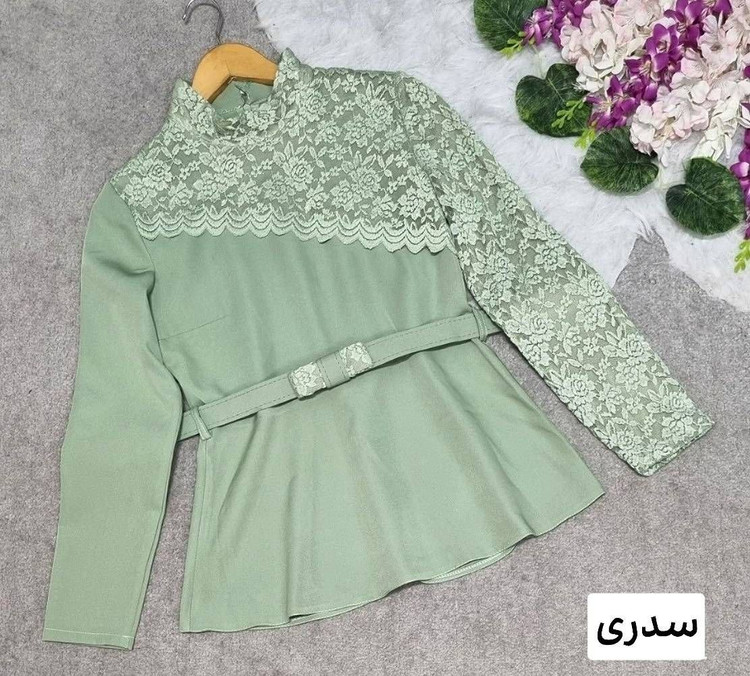 شومیز رونیکا جنس: مازراتی درجه1 سبز - سدری - سفید - سورمه - مشکی - نسکافه سایز بندی زنانه