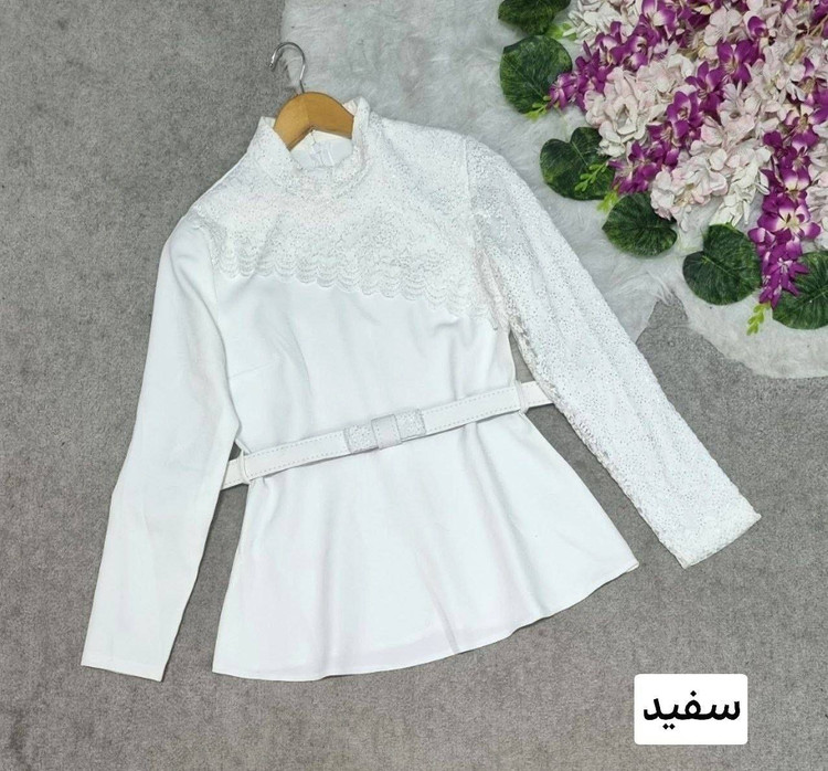 شومیز رونیکا جنس: مازراتی درجه1 سبز - سدری - سفید - سورمه - مشکی - نسکافه سایز بندی زنانه