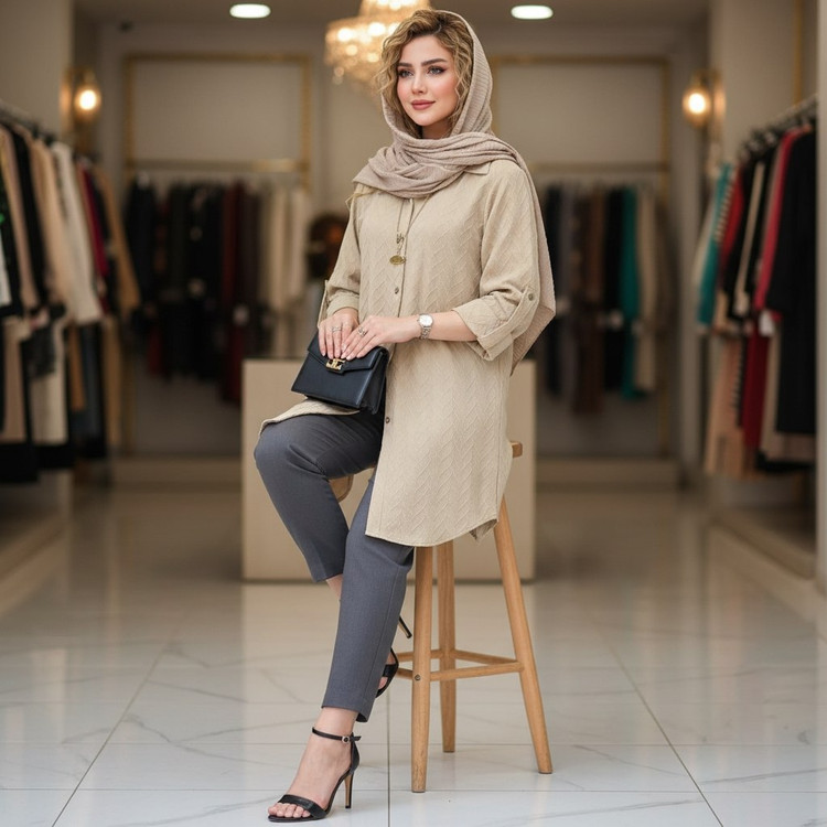 شومیز مراکشی زیکزاکی جنس : مراکشی سبزسدری, کرم, مشکی, نسکافه ای سایز بندی زنانه