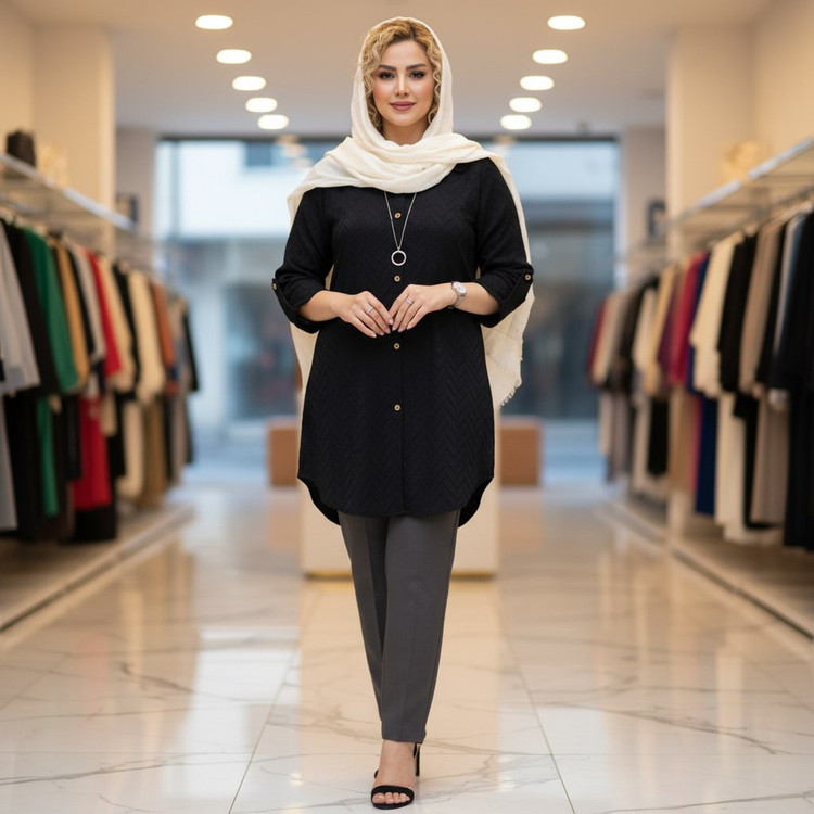 شومیز مراکشی زیکزاکی جنس : مراکشی سبزسدری, کرم, مشکی, نسکافه ای سایز بندی زنانه